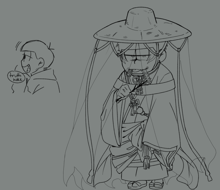 kiboubo_t's tweet photo. i was overly fond of the yokai matsunos...specifically the snow yokai AU from hesokuri wars https://t.co/fHWwkPvrGT