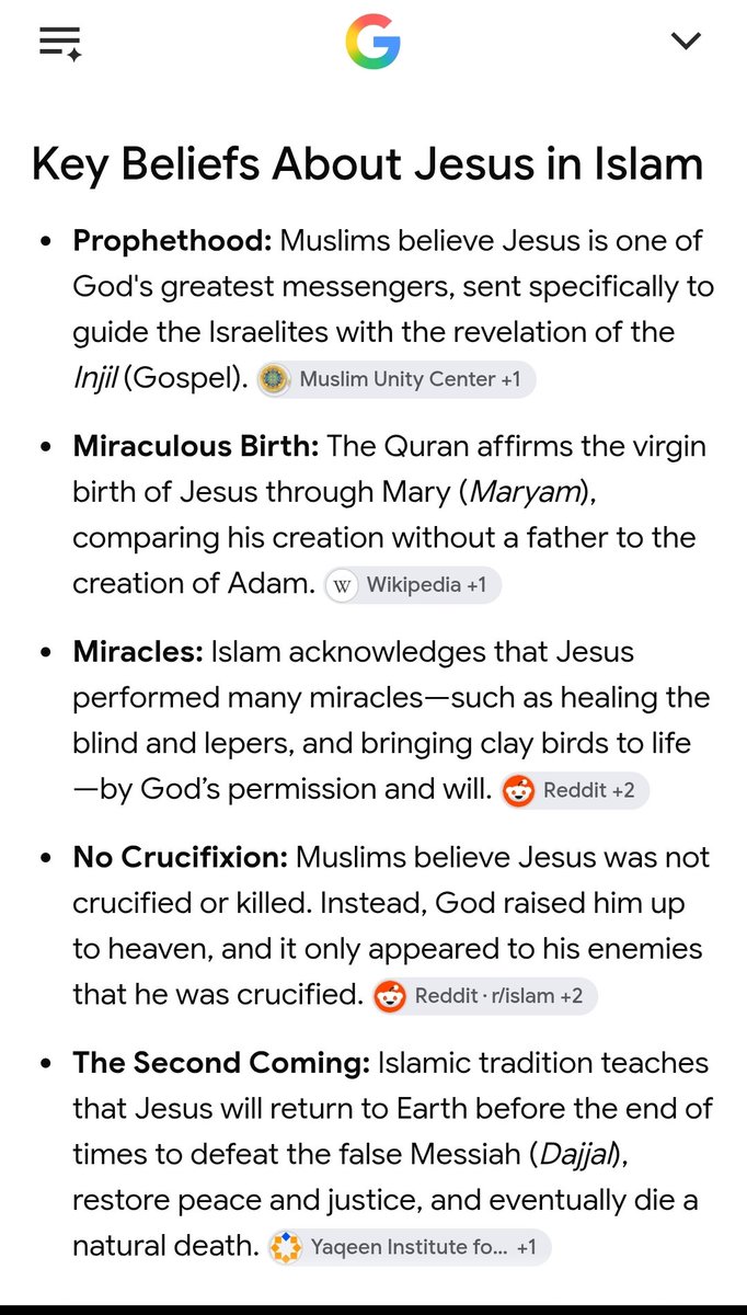 asfarafi2026's tweet photo. @AGDugin Muslims believe Jesus is one of God's greatest messengers, sent specifically to guide the Israelites .
The Second Coming: Jesus will return to Earth before the end of times to defeat the false Messiah (Dajjal), restore peace and justice, and eventually die a natural death. https://t.co/2CqG3T8Mfi