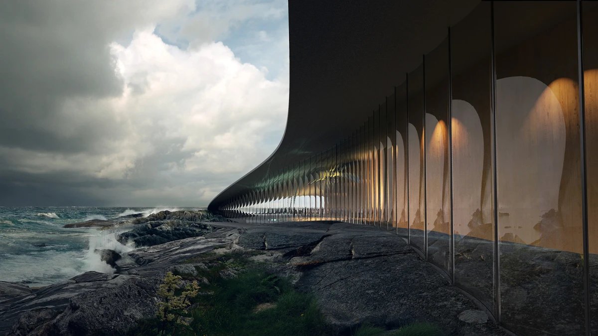 is_OwenLewis's tweet photo. This new museum in Norway looks like it was pulled straight out of a sci-fi.

📸 The Whale AS https://t.co/wqwkoboffB