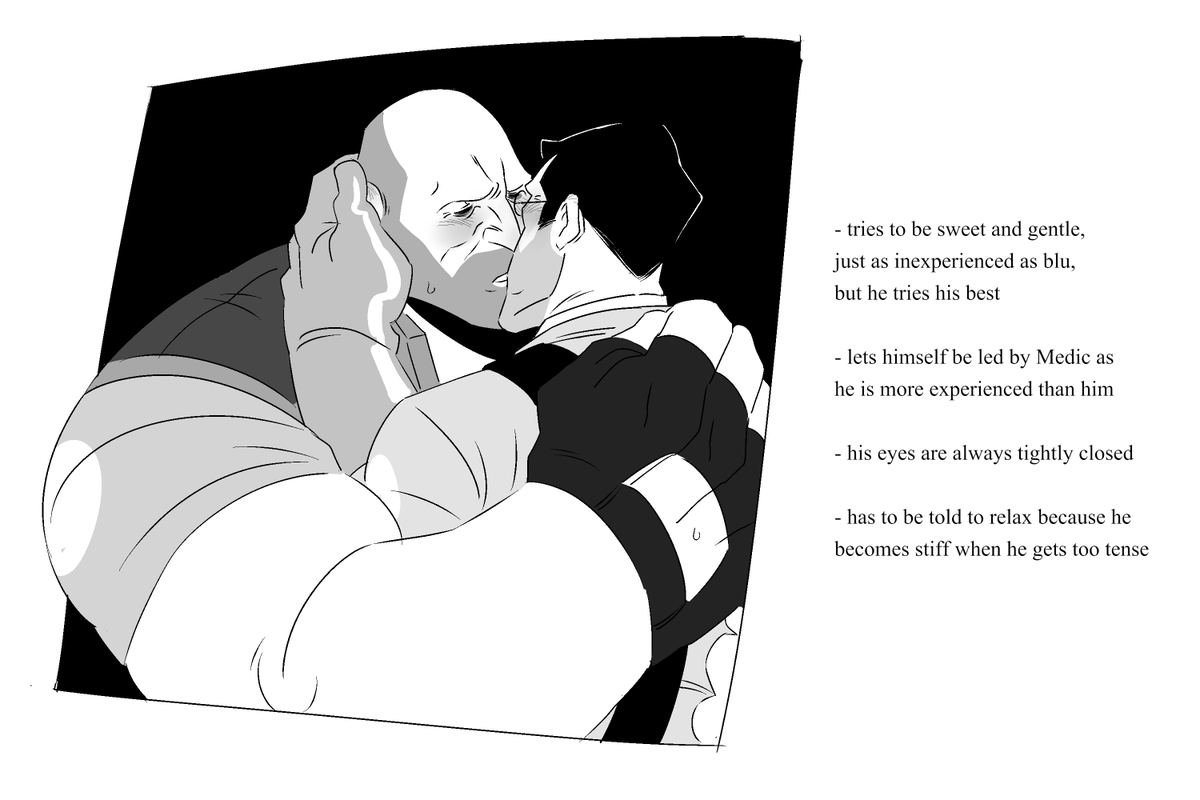 dailyheavymedic's tweet photo. day 310 #tf2

(I wanted to do the heavymedic's ocs but got wayyy more submissions than i expected so ill be doing them the next few days, for now have this-)

Heavies and my hc's on how they approach kissing https://t.co/cEk2eB84JV