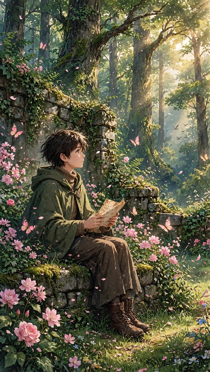 aiinature's tweet photo. Between pink petals and butterflies,
he found the words he thought were lost. ✨
#AnimeArt #ForestBoy #SpringAesthetic #ButterflyGarden #PinkFlowers #MagicalForest #GhibliVibes #AnimeWallpaper #LofiAesthetic #NatureArt #HealingArt #FantasyArt #Wallpaper4K #AestheticArt https://t.co/3qm2EJDW5Y
