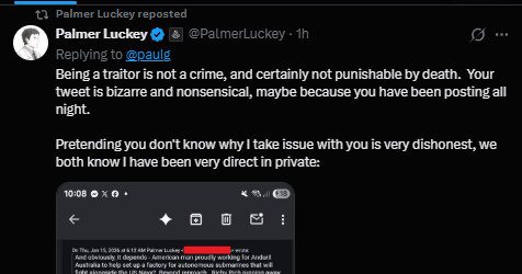 ClerkNPC's tweet photo. Seeing Palmer Luckey take down PG and by extension yCombinator, GrowSF, and their goons who greedily helped shut down the Great Highway has been very cathartic.
It's all connected.
Stand up for Americans and San Franciscans. Open the Great Highway! #YesOnG #GodBlessPalmerLuckey https://t.co/3AAYQOGkGM