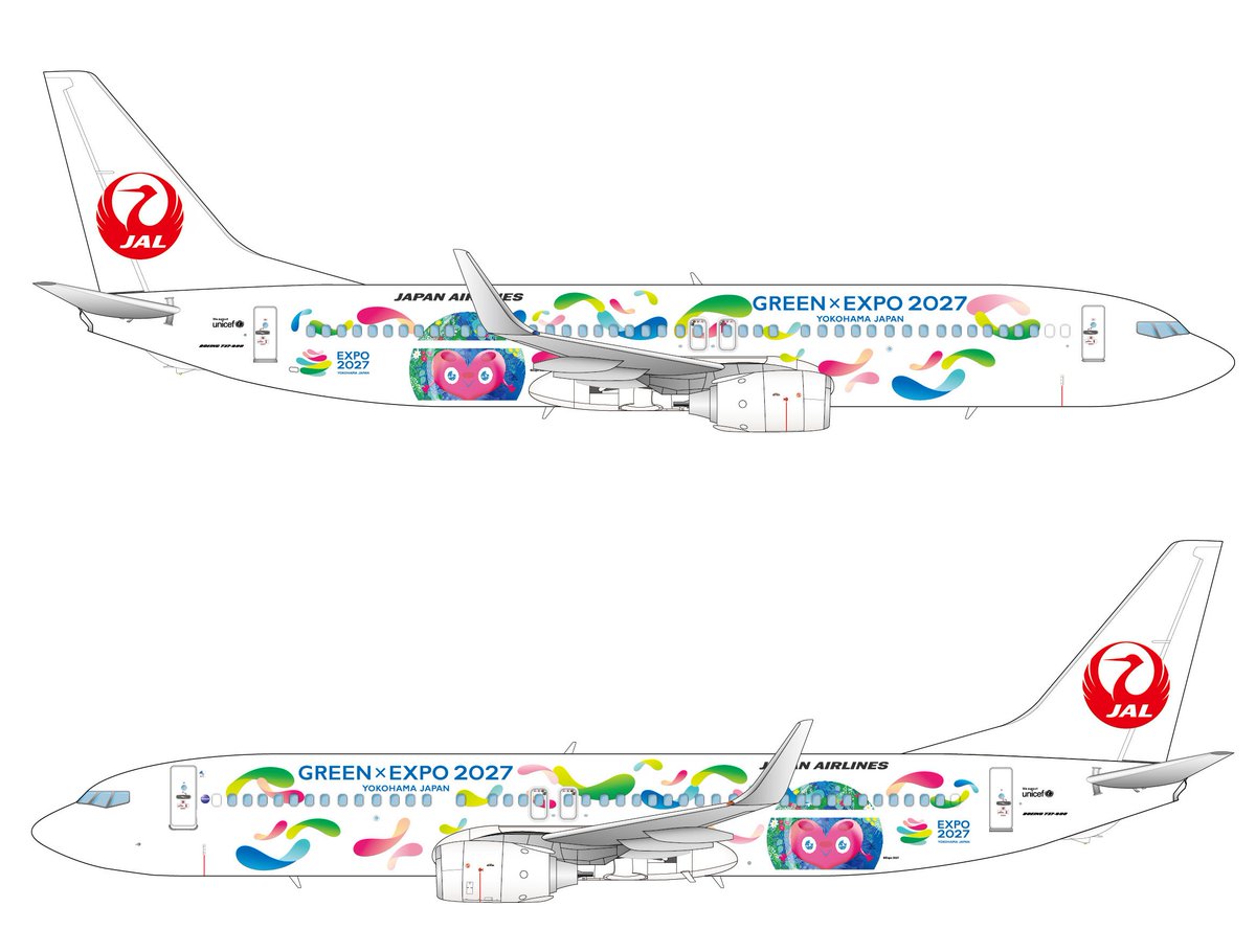 JALs_now's tweet photo. ＼特別塗装機も就航✈️／
JALグループは横浜市で来年開催されるGREEN×EXPO 2027にゴールドパートナーとして協賛します☘️
ご搭乗のお客さまに抽選で入場チケットが当たるキャンペーンも実施予定！
その他各種取り組みはこちら
→https://t.co/mtPjE9rpHN

©Expo 2027 https://t.co/e1gC4ZNBka