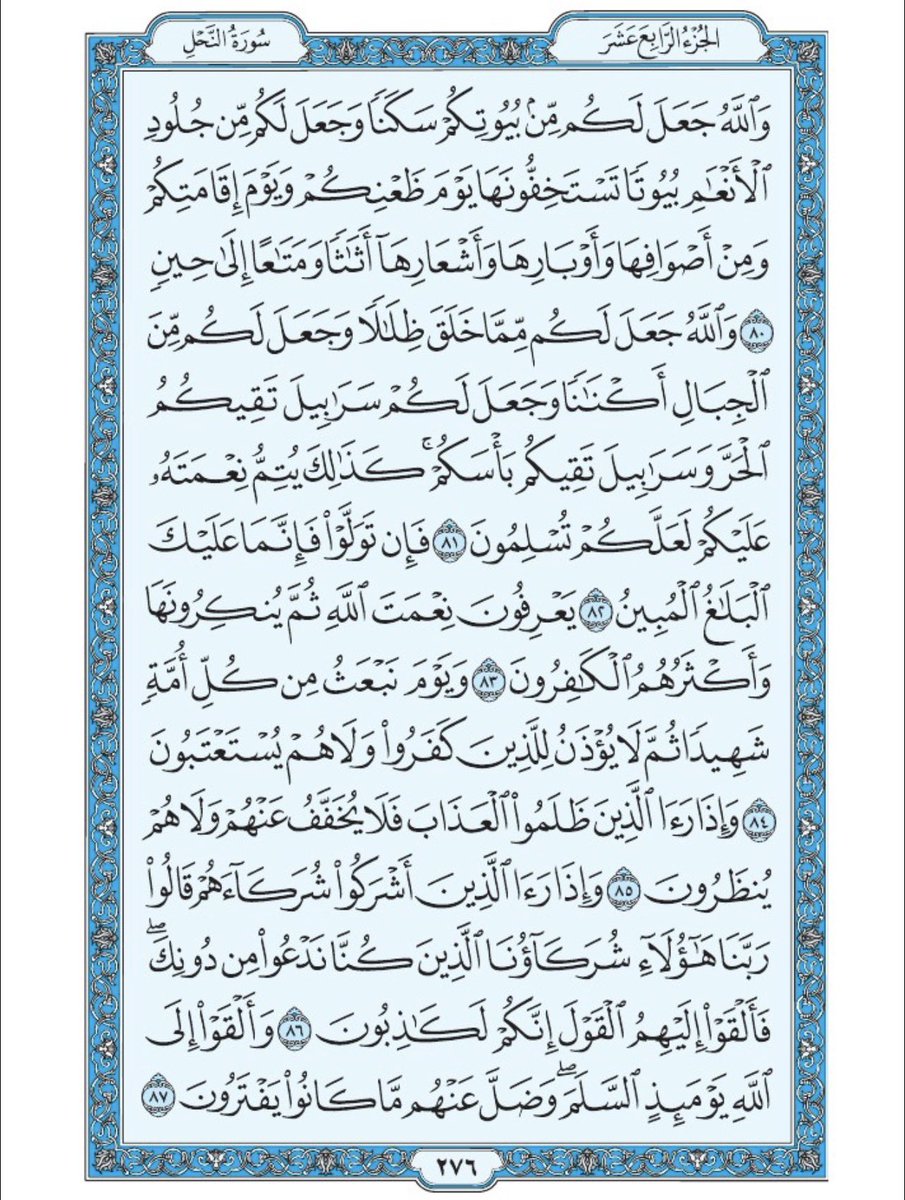 Holy_Quran4's tweet photo. صفحة من القران يومياً
كفيلة بأن تبعدك عن هجره 
واتكفل انا بتنزيلها يوميا إن شاء الله 
الصفحة رقم ٢٧٦ https://t.co/sJKX8SvZWg
