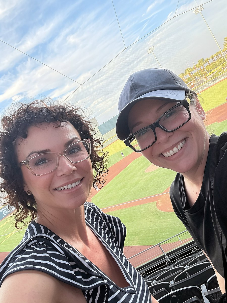 AmyOffScript's tweet photo. Such a fun night at the ballpark with my partner in crime, Leah!A big thank you to my friend @thatsamatch for hooking us up with great seats for tonight’s @AviatorsLV game! Beautiful evening, great company, and a pretty amazing view. We appreciate you! ⚾️ https://t.co/NEMFIoIwiU