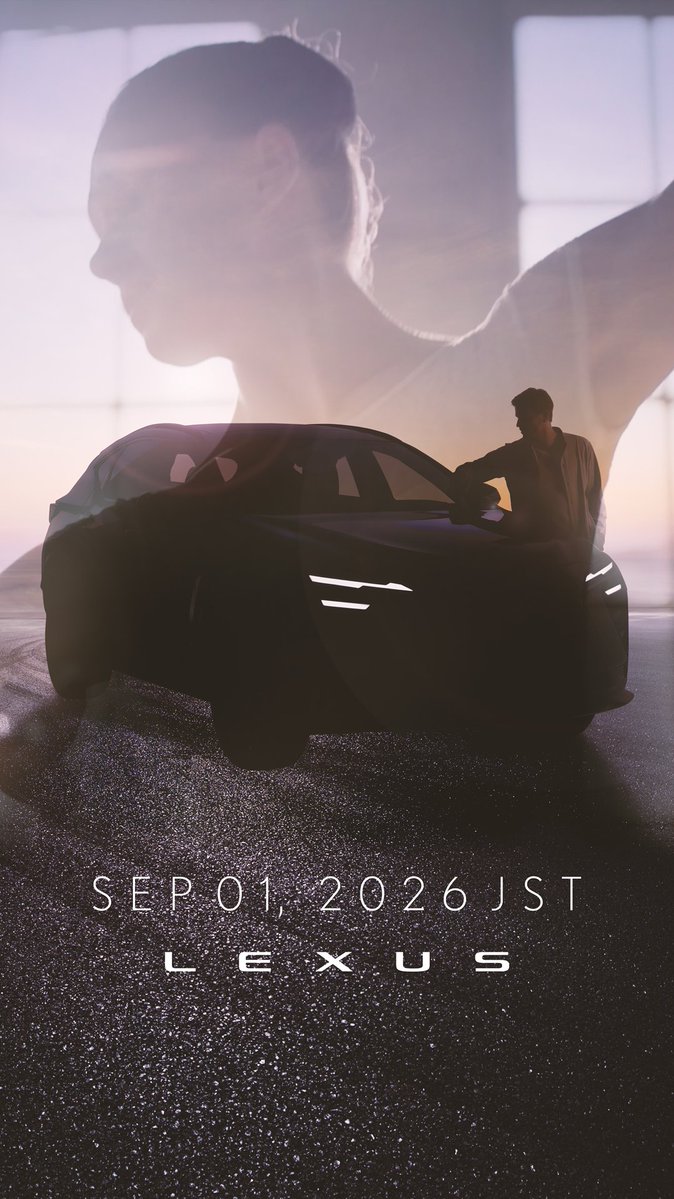 lexus_jpn's tweet photo. In 1 day

A new journey of discovery begins.
*Stay tuned for Sep. 1, 2026.
 
#ExperienceAmazing #DISCOVER #Lexus https://t.co/qx4MwfelHM