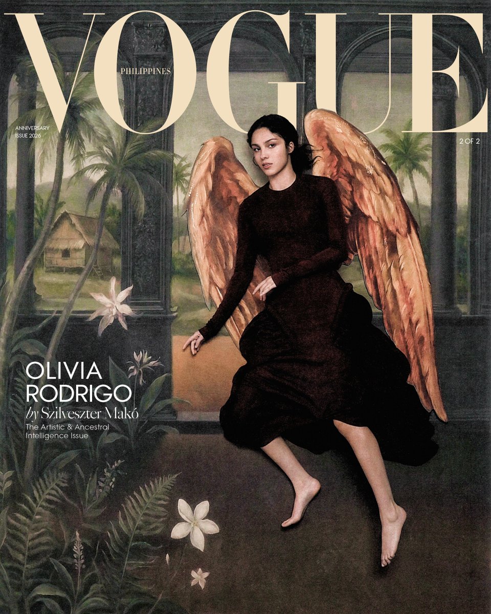 vogueph's tweet photo. Olivia Rodrigo has worked on Daisy Chain Fields for a long time, with the first spark of inspiration at seven when she learned about Lilith Fair. The September/October 2026 anniversary issue captures her in a dreamlike vision.

Featuring Olivia Rodrigo

https://t.co/5zQcfbA4ov https://t.co/ng2vuU7S5x