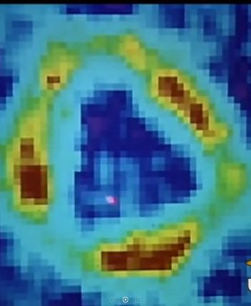 BrianRoemmele's tweet photo. The Triangle On The Moon You Never Saw

If you stood in it, and looked up, you would see Earth in a way no other place on the moon could deliver.

Ukert does not look like a textbook crater.

Most lunar impact scars are circles or ellipses. Ukert refuses to play along. Its rim swells outward on the north and east, producing a shape that from certain angles reads as an almost-perfect triangle—or at least a sharply polygonal “O” with one side flattened and two corners pulled. 

That geometry is what jumps out in the close-up you shared: a bright, slightly lopsided ring sitting on the dark, pocked highland like a geometric stamp the Moon never quite finished rounding.

The crater sits at 7.8° N, 1.4° E, almost dead-center on the near side, on a rugged strip of ancient highland between the dark lava of Mare Vaporum to the north and Sinus Medii to the south. 

It is only 22 km across, yet the irregular outline makes it unmistakable once you know what to look for. 

A low ridge runs across the floor from the center toward the southern wall; a tiny craterlet nicks the northern rim. The whole structure dates to the Lower Imbrian, after the giant Imbrium impact farther north had already carved the linear “sculpture” grooves that Ukert later punched through.

That near-triangular plan is not an illusion of lighting. Oblique Apollo 17 mapping-camera frames and Clementine mosaics show the same pinched, angular floor. 

Amateur images taken from Earth at the right phase also catch the peculiar geometry. 

The effect is strongest when the Sun is low and the rim throws long shadows, turning the bright inner walls into a glowing triangle against the surrounding chaos of older, more circular craters.

Near sunrise a second visual trick appears just east of Ukert: the famous “Lunar V.” Two ridges catch the first light and form a bright V-shape along the terminator. For a few hours the landscape looks almost designed—triangle, V, and the surrounding rilles of Triesnecker all lined up in the central highlands.

Ukert sits in the most privileged spot on the entire Moon: the central near-side highlands, only a short distance from Sinus Medii—the region that lies at the intersection of the lunar equator and the prime meridian. That intersection is the mean sub-Earth point, the place on the Moon that, on average, faces us most directly. Because the Moon librates (it rocks slightly in latitude and longitude), the exact point that sits “under” Earth wanders a few degrees. At the right moment in the libration cycle a person standing inside Ukert could look straight up and see Earth nearly overhead. That is as close as any named crater gets to being the nearest point on the lunar surface to our planet.

Ukert is named for the 19th-century German historian Friedrich August Ukert. It is not one of the Moon’s celebrity craters like Tycho or Copernicus, yet its stubborn refusal to be round makes it one of the more memorable mid-sized features on the near side. 

Once you have seen that triangle glowing in a processed or low-Sun image, you start spotting it every time the Moon is a few days past first quarter.

The next time the terminator slides across the central disk, look just north of Triesnecker. The almost-perfect triangle is waiting.

You may also catch the nearly regular blue flashes of light that projects across the triangle. This has been cataloged by NASA and others.

It is—interesting.