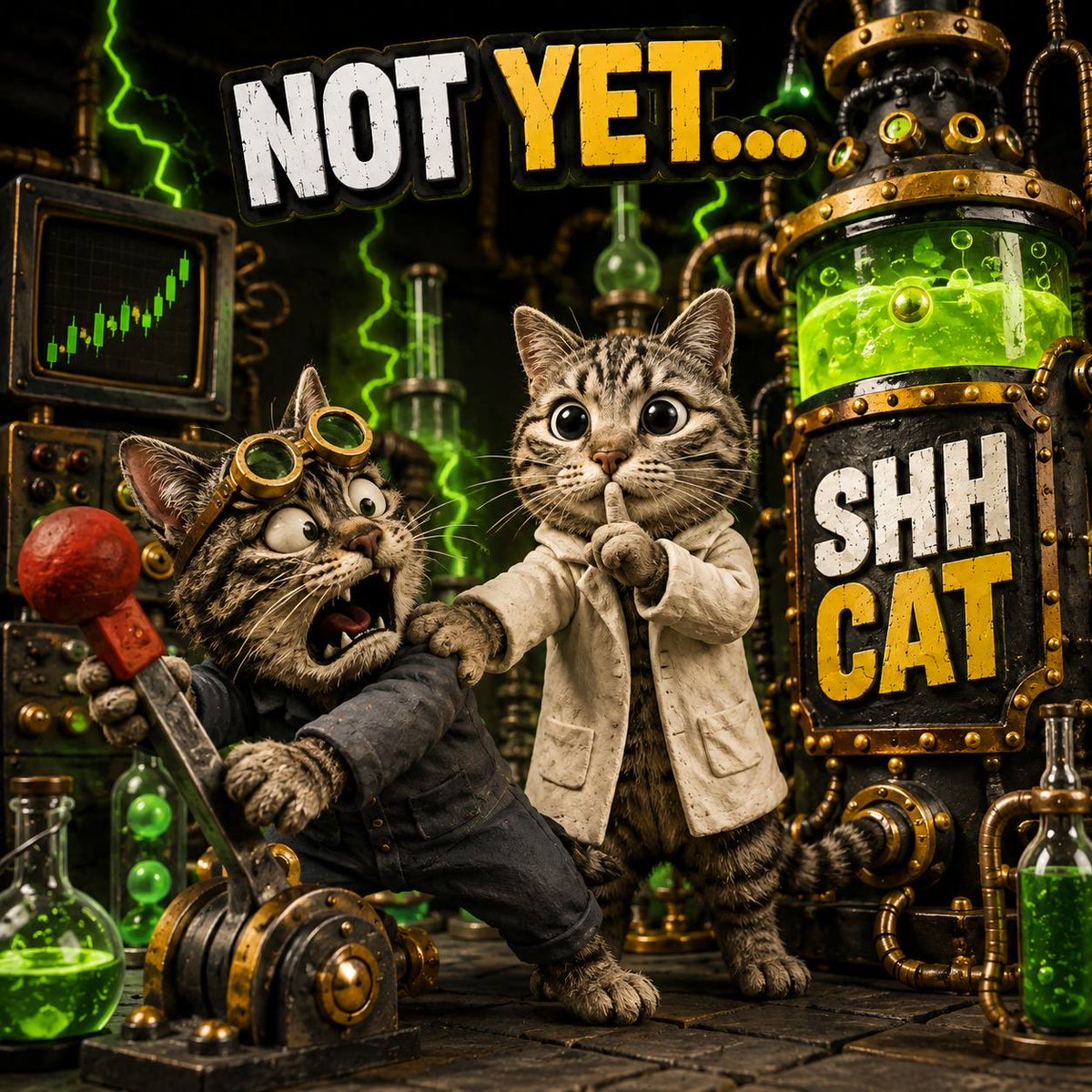 shhushingCat's tweet photo. Hmm I wonder what this lever does… $SHH 

Relax and Enjoy the rewards $HMM https://t.co/P2jSlo8Kl0