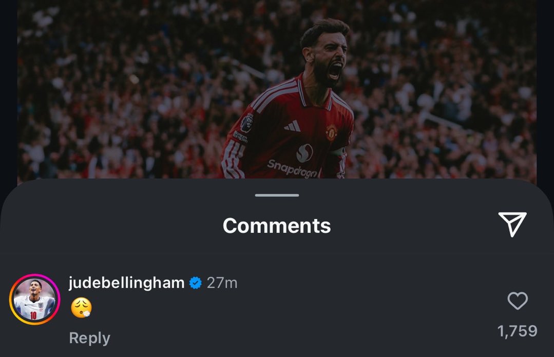 utdfocusid's tweet photo. Jude Bellingham komen di IG-nya Bruno.. 🥹❤️ https://t.co/4FxTHQ2XWM