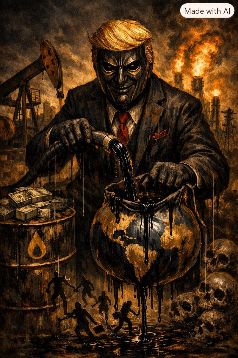 AndresB_Cu's tweet photo. Los 65.000 millones de barriles de petróleo venezolano, sobre los que EEUU ha tomado el control, valen 6 billones de dólares.

54 veces el PIB anual de Venezuela.

Es el mayor robo de la historia y parece que a nadie le importa. Es increíble. https://t.co/N5bkijF8aY