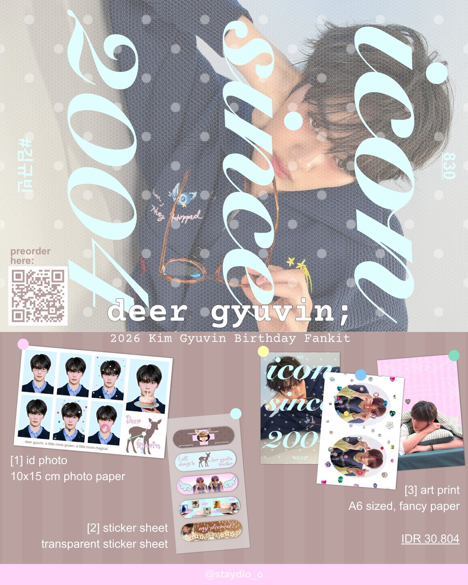 yawnzznfolder's tweet photo. [MY 🇲🇾 g.o] Deer Gyuvin; 🦌🌺
2026 Kim Gyuvin Birthday Fankit by @staydio_o

— RM7.35 (one set)
🔗 https://t.co/B6zNZo6qhv
— can join my channel to order or dm
— open until: 04/09/2026, 5pm

#pasarand2ble #pasarand2blemy https://t.co/c0Hu9TFmXq