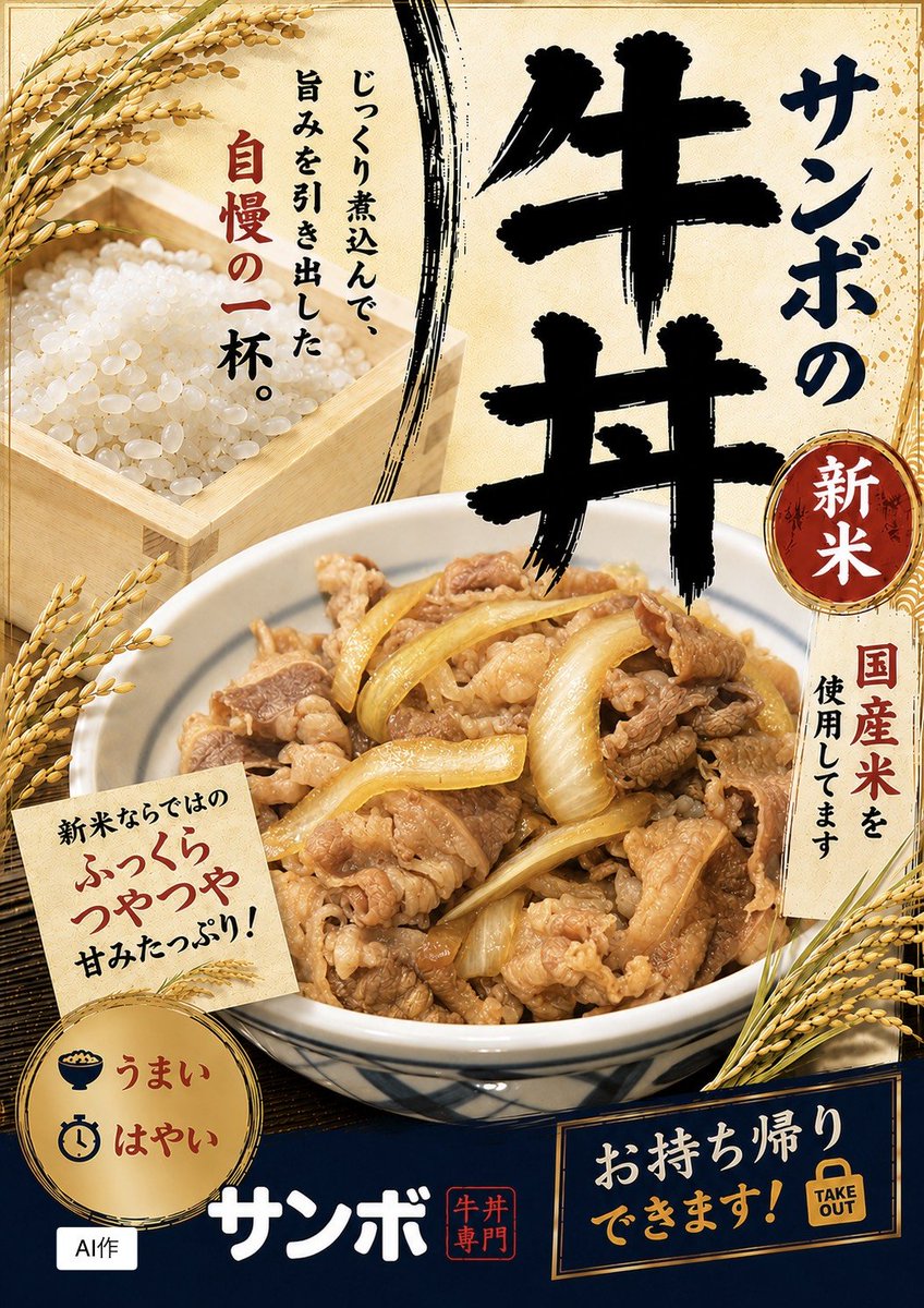 lblKGomENC69441's tweet photo. 只今、国産の新米で調理しています
ふっくらつやつや、甘味たっぷり

そして現在、玉ねぎは北海道で育まれた、代表的な品種の玉ねぎを使用しています やさしい甘みと深いコクが、牛肉の旨みをさらに引き立てます
素材の美味しさが織りなす味わいです
#神保町サンボ #神保町ランチ #牛丼 #新米 #国産 https://t.co/ttsLTUQlFM