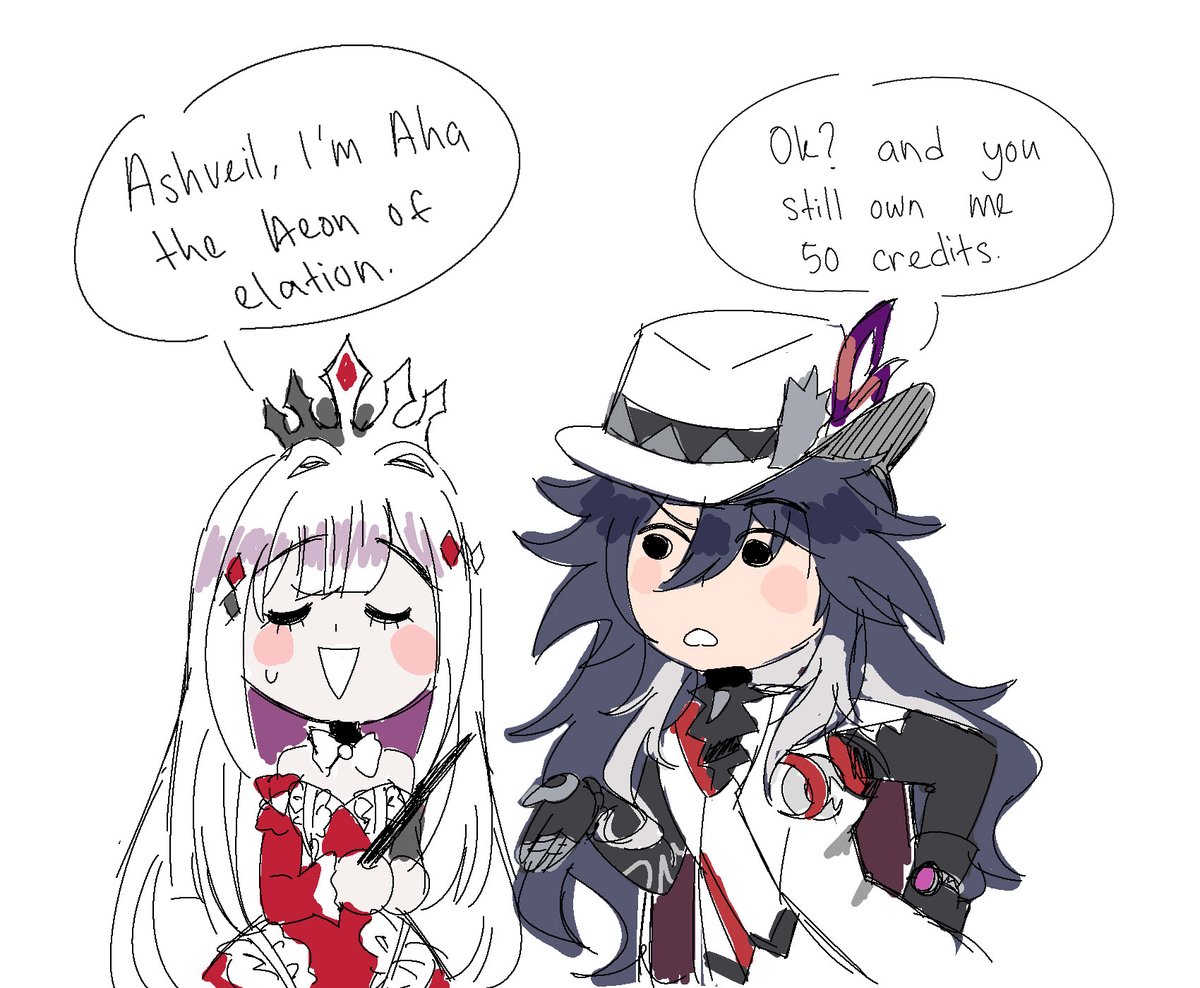 45HV31L's tweet photo. just imagine the conversation between them #ashveil #nihilux https://t.co/cgbu5aUBI1
