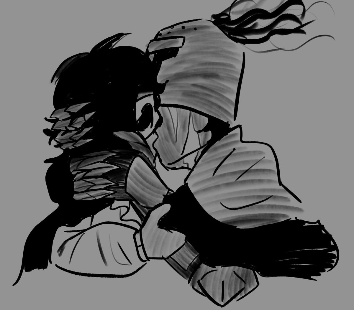 brannigramcanon's tweet photo. they had to kiss Somehow #silentghost #ocxcanon #yumeship https://t.co/E9vvB8YknA