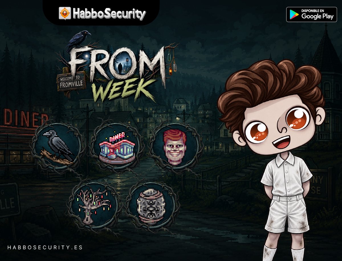 ESHabboSecurity's tweet photo. 📣Del 31 de agosto al 6 de septiembre llega a @ESHabbo la #FROMWeek 🌲🕯️ Adéntrate en un misterioso pueblo y enfréntate a una semana llena de misterios, criaturas y lugares de los que quizá no puedas escapar. 👁️Sobrevive a cada desafío, descubre los secretos que esconde el pueblo y consigue placas exclusivas inspiradas en #From. 🐦⬛🌳 ¿Encontrarás la salida… o quedarás atrapad@ para siempre? 🚧 ¡Te esperamos sin falta!🔥
🔗 Para más información visita nuestra web: https://t.co/xE72LapsSx