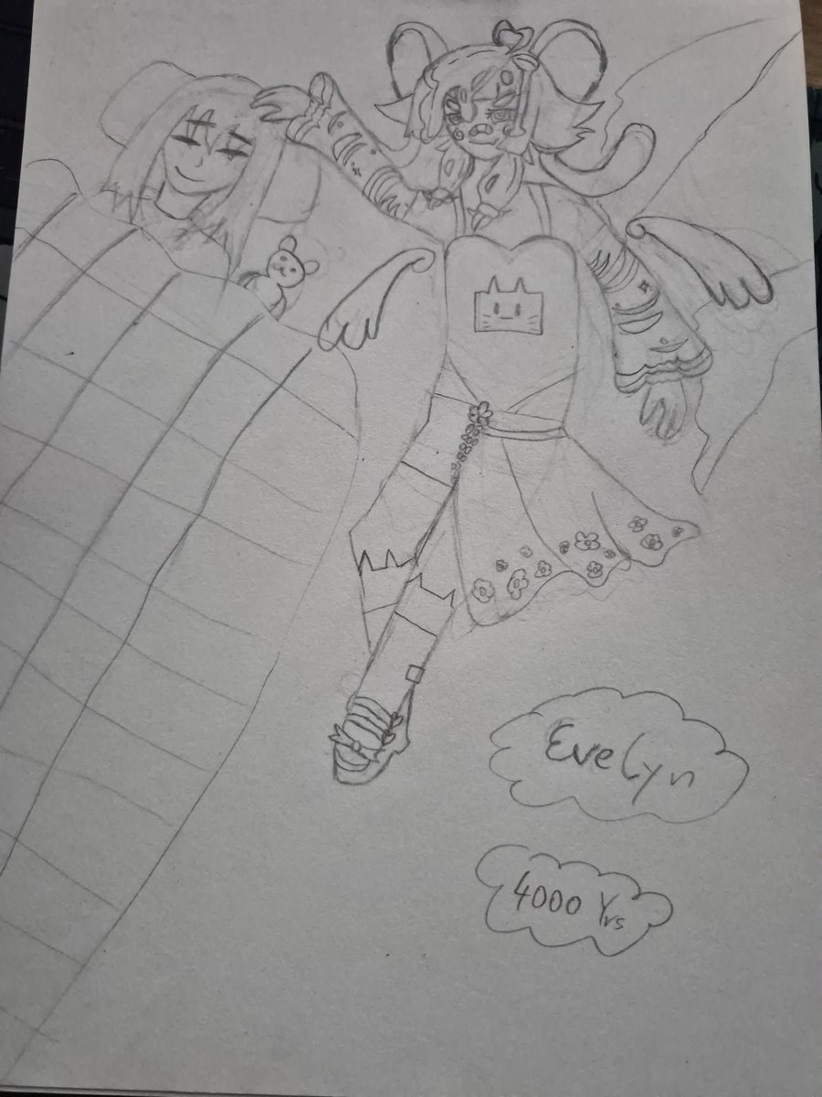 Tiffy51546292's tweet photo. New OC :> Shes a dream angel and turns bad dreams into good ones :D So basically shes keeping an eye on the humans to make sure they dream good esp kids ^^ https://t.co/4nwY2Rofgi