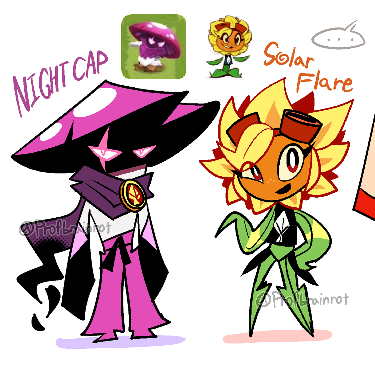 Profbrainrot's tweet photo. Might 'redesign' my SF and NC's design as similar to pvz3 designs #pvz #pvzh #pvzfanart https://t.co/LUFsyq4hUN