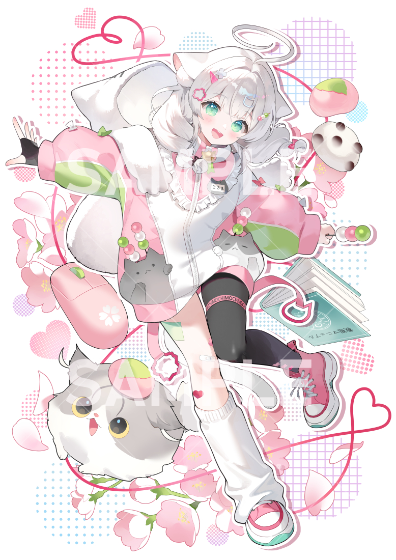 sentiment_color's tweet photo. 餅猫ころまちゃんの誕生日グッズ用キービジュアルイラストを描かせて頂きました！
ころまちゃお誕生日おめでとうであった🍡🌸 https://t.co/hViZKvVRjZ