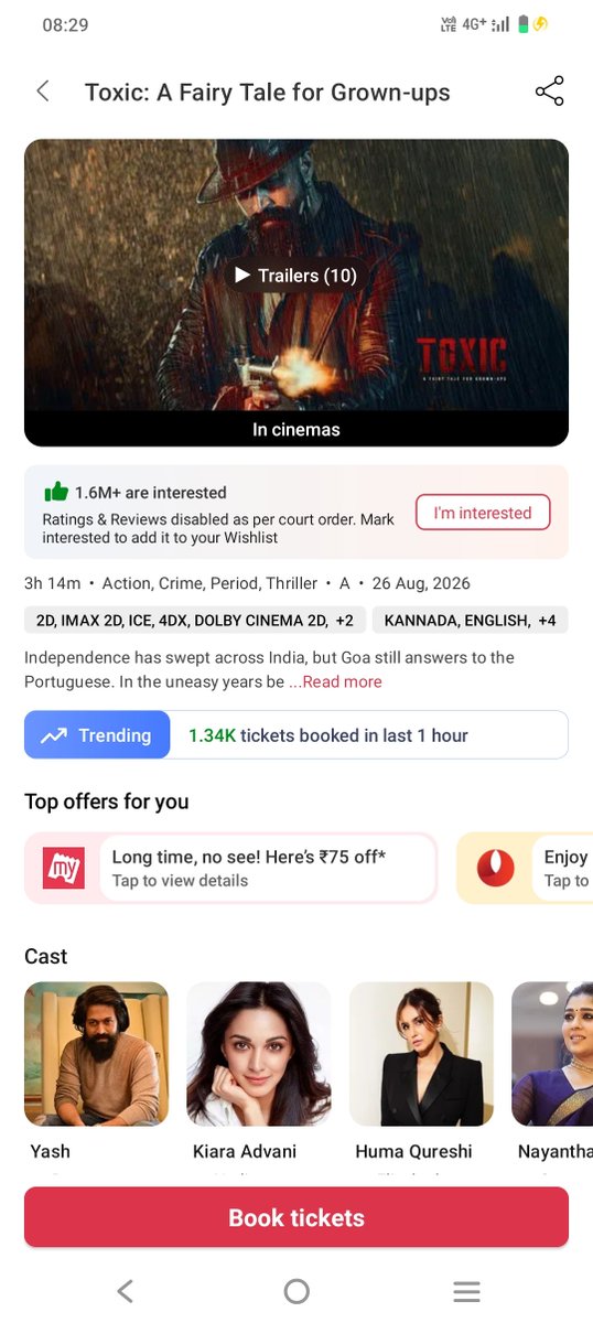 Subbuntr999's tweet photo. #ToxicThemovie  Blue pan India movie today trending 1.3k budget craze and collection wise utter flop 

#Irumudi regional movie with devotional 
Getting huge response after releasing 2 weeks . Budget and collection wise Blockbuster. https://t.co/FYylgqXz45
