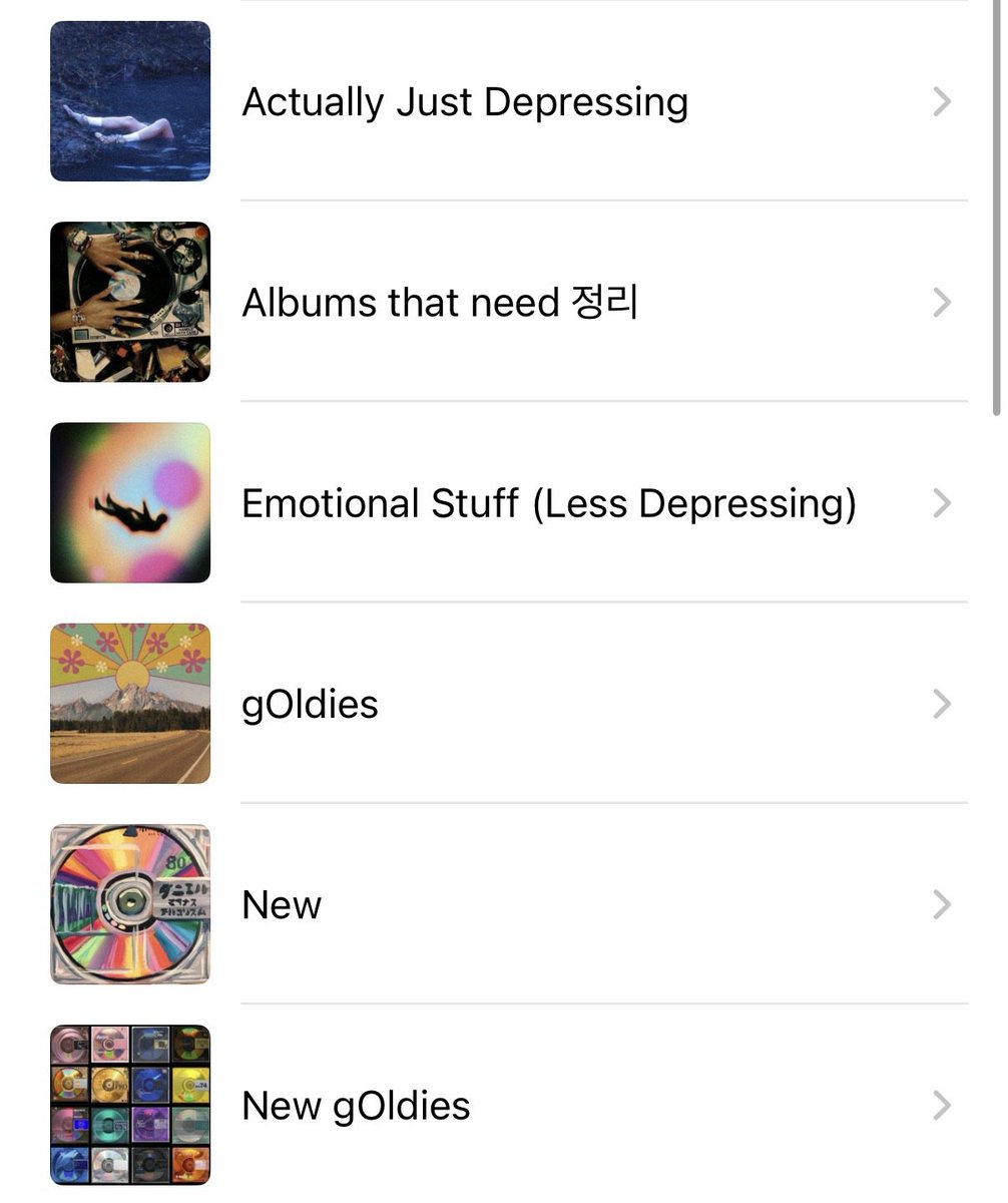 nmixxpics_'s tweet photo. Lily revealed her playlist titles / names:

Actually Just Depressing
Albums that needs to be organized
Emotional Stuff (Less Depressing)
gOldies
New
New gOldies
Non-album songs
Nostalgia
Rage
Songs I Want to Sing
Tickling the Sad Bone https://t.co/9RdtVZrO2f