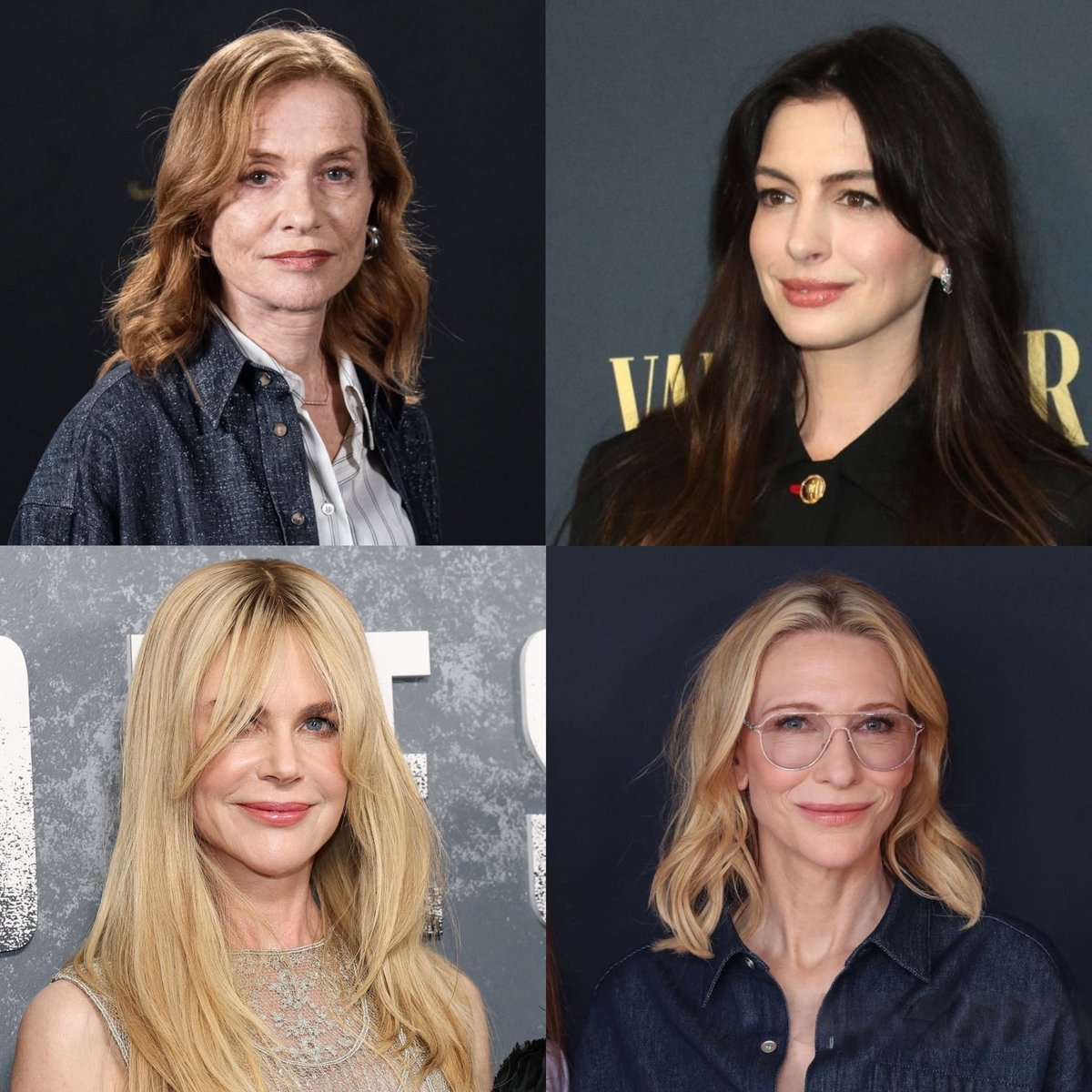 excusemehahn's tweet photo. the devil works hard, but anne hathaway, nicole kidman, isabelle huppert and cate blanchett work 400 business days a year https://t.co/meHdvPjKRo