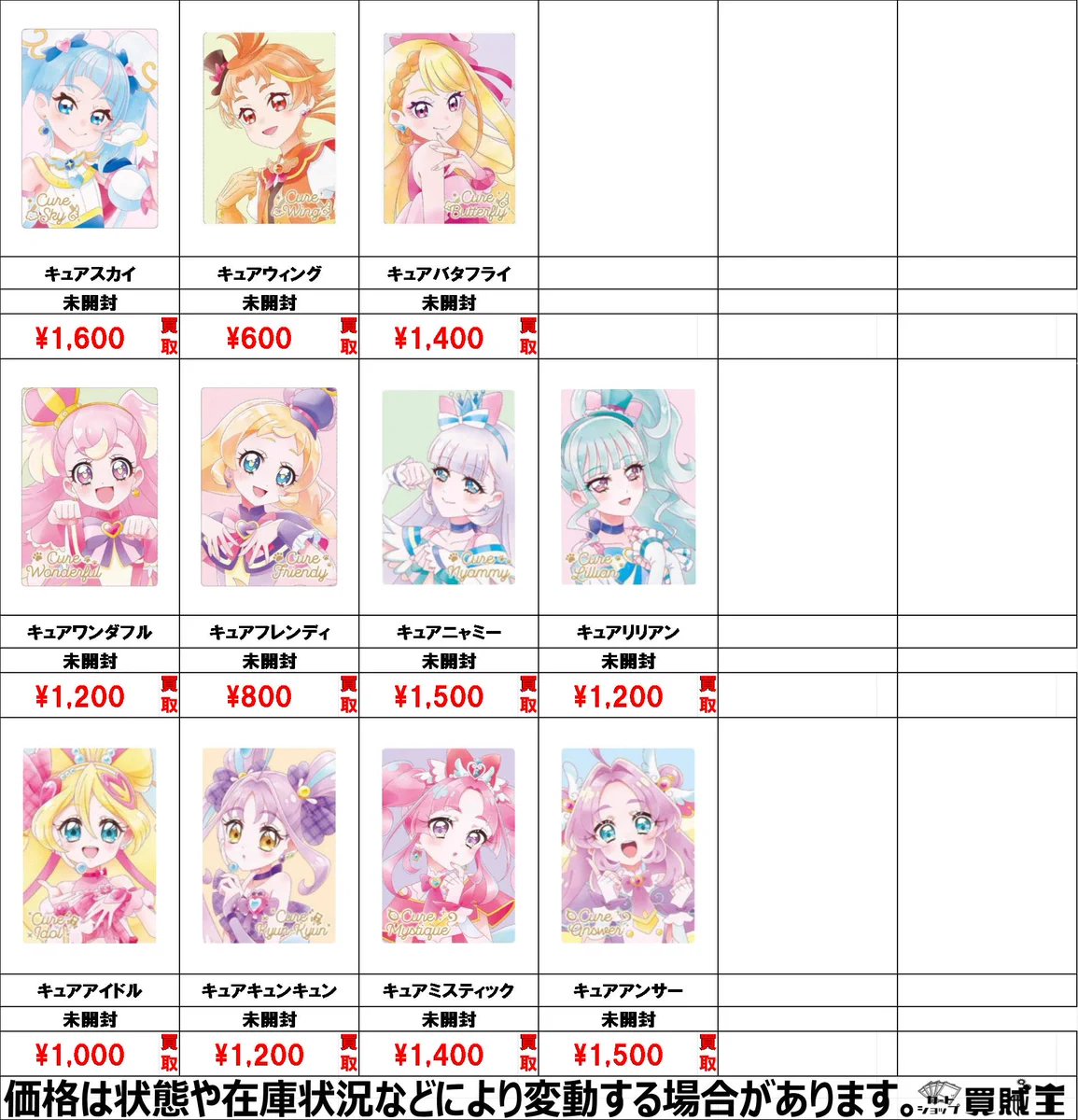 プリキュア ウエハース HRまとめ売り カードショップ買賊王 ☆秋葉原 2号店☆ on X: 