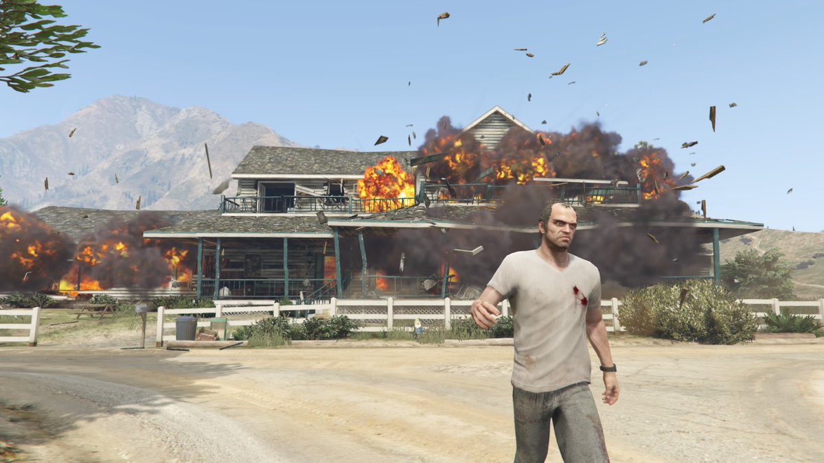 chocoaeris's tweet photo. estoy rejugando el gta v y la misión de explotar el laboratorio de los o’neil es sin dudas una de mis favoritas https://t.co/aKBCoiifYr