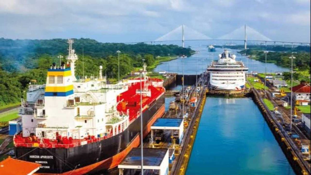 contrapuntovzla's tweet photo. Canal de Panamá flexibiliza sistema de reservas en medio de restricción al tránsito por la sequía https://t.co/UXJjoFlHqg https://t.co/DX8dESBe36