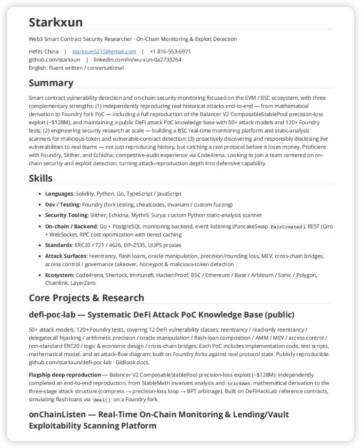 starkxun's tweet photo. can anyone give me a job? #web3 #audiit #smartContractAudit #security https://t.co/N6qALqUWiE