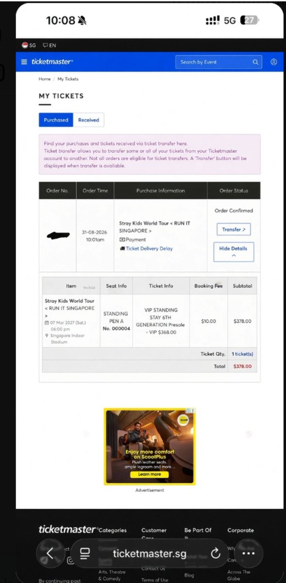 sluaxsy's tweet photo. WTS // WANT TO SELL

Stray Kids World Tour <RUN IT SINGAPORE>  

DAY 1: VIP SEATED 221 Row 13 (First Row)
              CAT 4 311

DAY 2 : VIP STANDING PEN A Qn <04

#StrayKidsinSG #RUN_IT_SINGAPORE #StrayKidsinSingapore #SKZinSG https://t.co/y2Ucxa0s8f