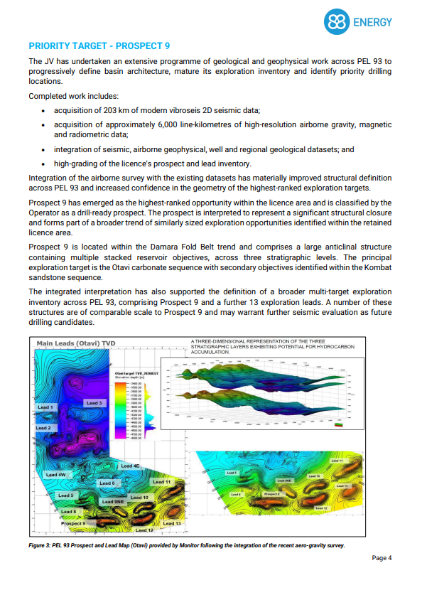 PatrickJBourke's tweet photo. @AzizSapphire @88EnergyLtd @TotalEnergies @GalpPress In onshore #Namibia, @88EnergyLtd (20% WI) reports that the JV has applied for a two-year Second Renewal Exploration Period (from 10/2026) for PEL 93, with a proposed program that includes drilling at least one exploration well, $88E $88E.ax $88E.L $EEENF #88E #oil #natgas #oott https://t.co/esJxmIEPj8