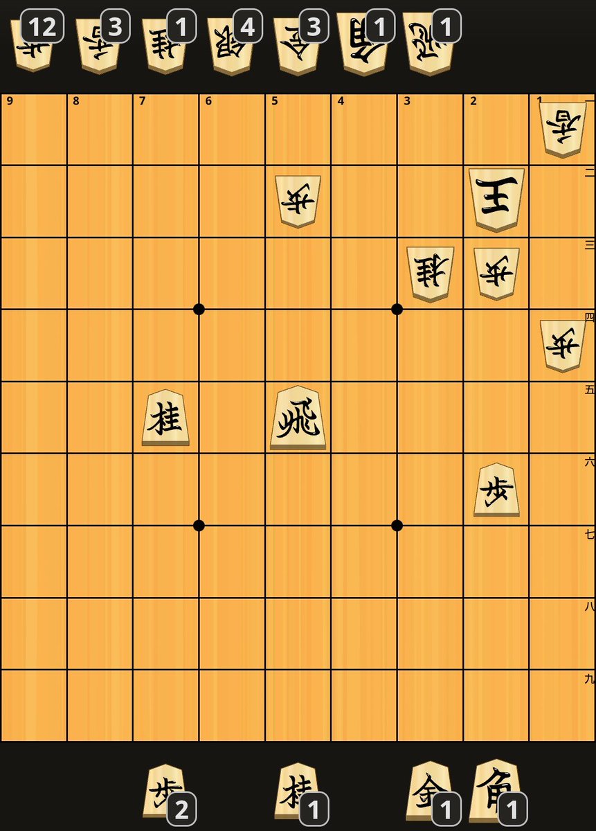 edifel2's tweet photo. #詰将棋 27手詰め 持ち駒:角金桂歩２ https://t.co/3P7xz6y58p