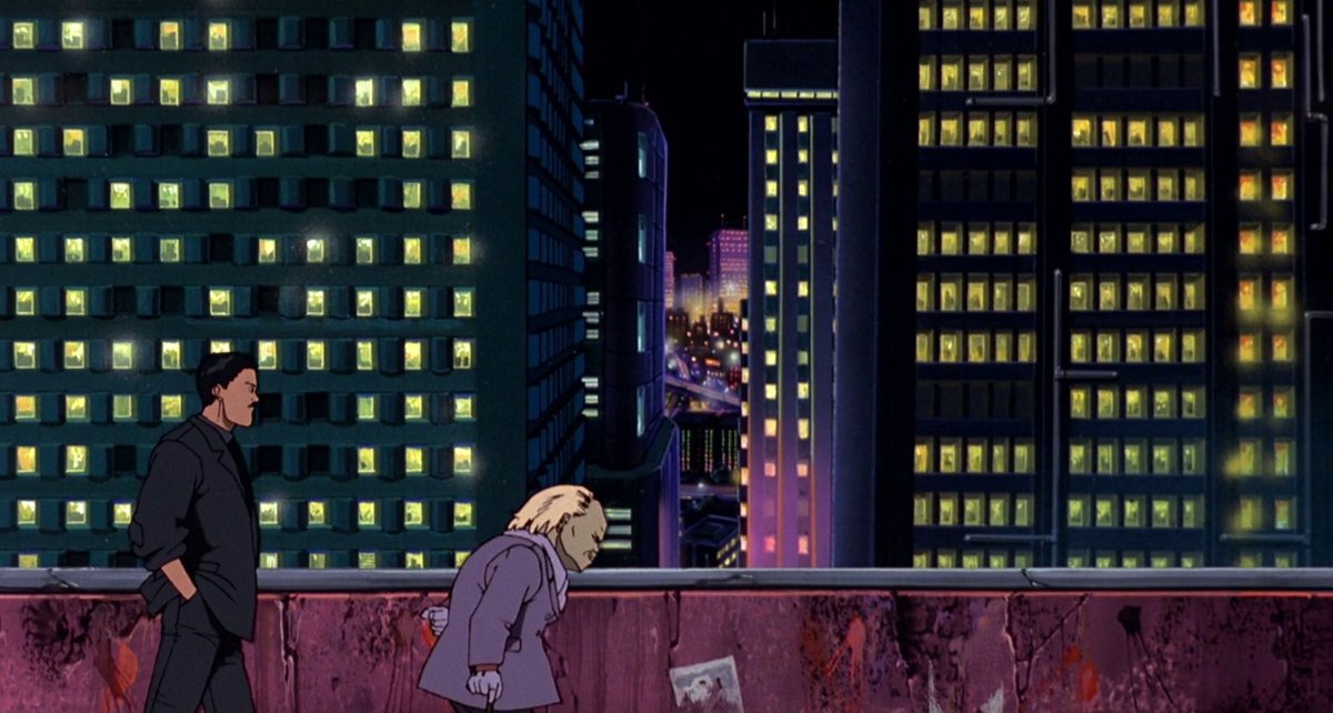scifried's tweet photo. City lights of Neo-Tokyo in Akira (1988) https://t.co/ZjknuAROmM