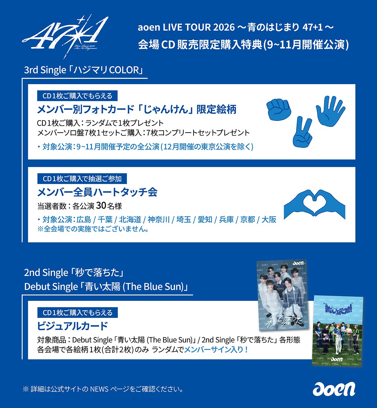 aoen 青のはじまり 47+1 直筆サイン フォトカード 輝 HIKARU aoen 青の