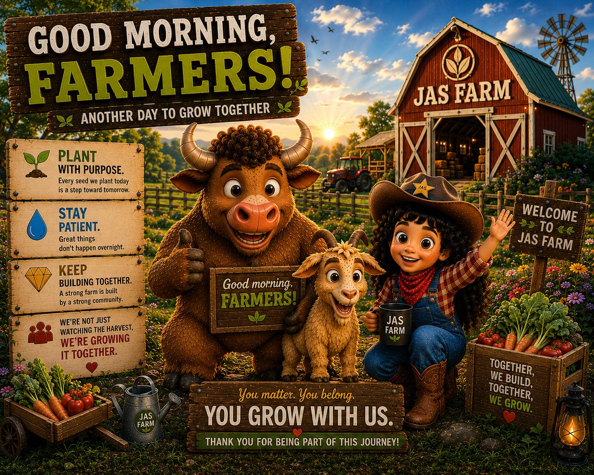 JasFarm_'s tweet photo. ๐ฑ GM Farmers!
Plant with purpose. Stay patient. Keep building. ๐
The harvest will come. ๐พ๐๐๐ง
Together, we build. Together, we grow. โค๏ธ
#JasFarm #GrowTogether https://t.co/AQbrvOzE09
