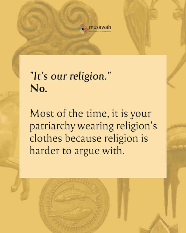 musawah's tweet photo. These are not religious laws. They are political laws misusing religious justifications.

#MusawahMovement #FreeOurFamilyLaws #IslamicFeminism https://t.co/2HZfmMSw2f