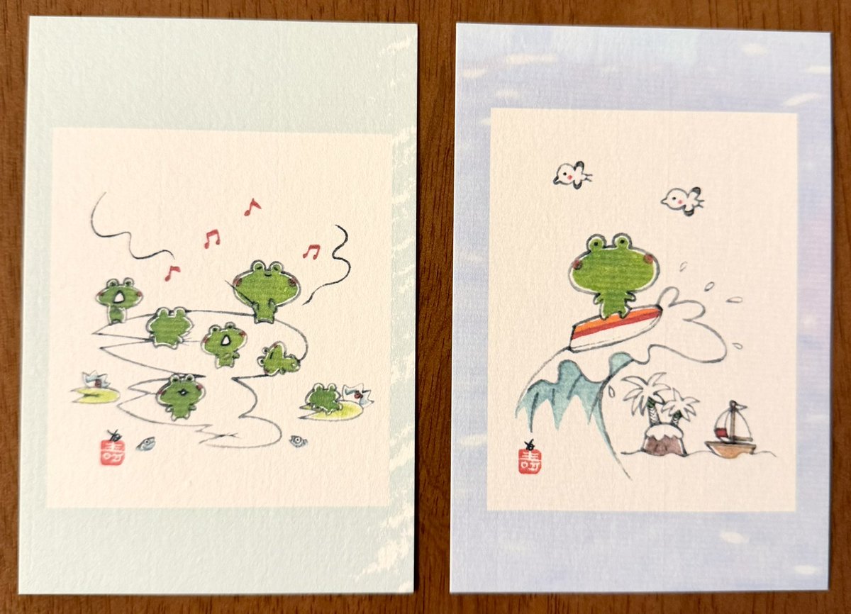 monotorium_623's tweet photo. 夏の終わりに、ケロチィポストカードをどうぞ🐸
和風縁起物キャラ「ケロチィ」はminneで販売中。
ノベルティ・グッズ・ライセンスのご相談も歓迎です✉️

 https://t.co/lRm3ZIfLN9

#ケロチィ #和風イラスト #minne #キャラクターデザイン https://t.co/Am3HOqbQBS