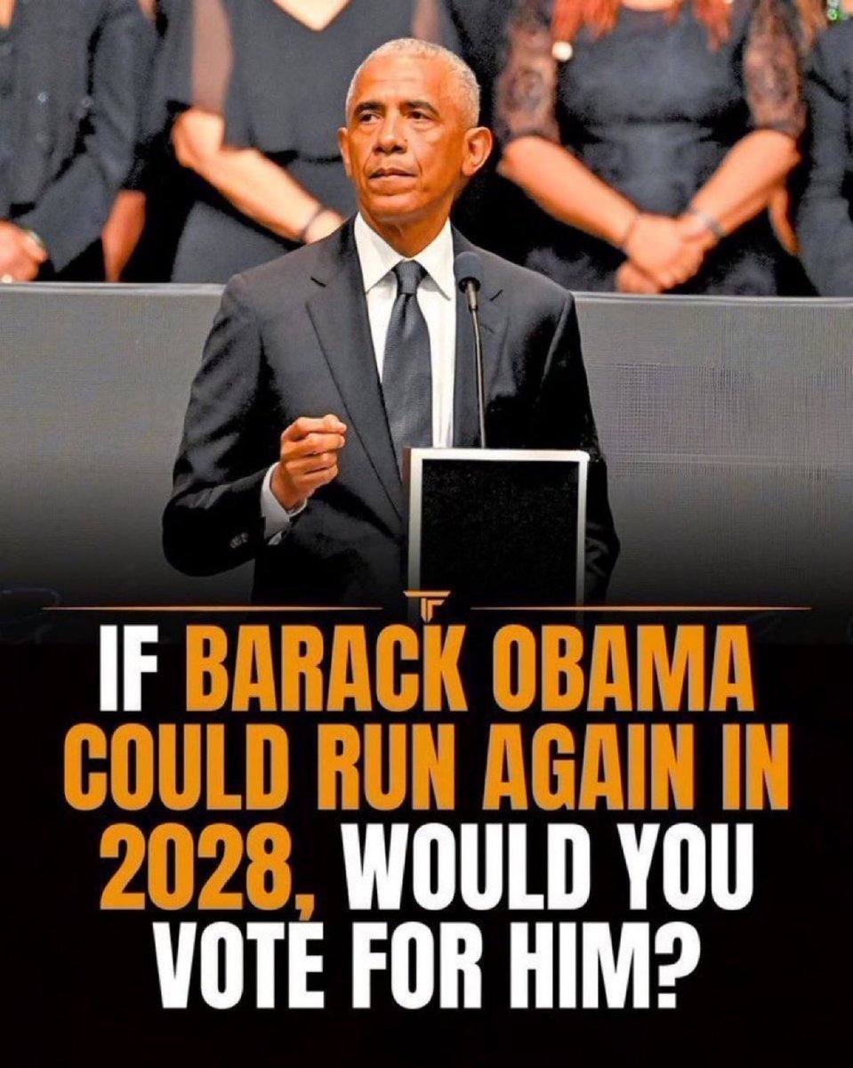 Qthe_17th's tweet photo. IF BARACK OBAMA COULD RUN AGAIN IN 2028, WOULD YOU VOTE FOR HIM?

🟢YES 

🔴 NO
🇺🇸🇺🇸🇺🇸 https://t.co/z9TeoVtMf9