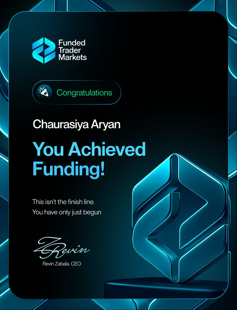 Aryanfx74's tweet photo. Another account cleared and funded with @FTMarketslive This isn't the finish line, just getting started 🚀 https://t.co/XfDljBOaZL