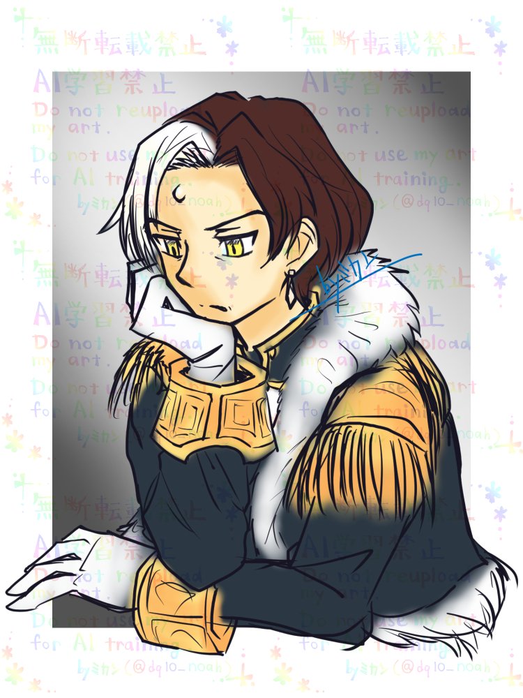 dq10_noah's tweet photo. #今月描いた絵を晒そう
ハードレイヤー塗り練習のヴォルトくんと、主アンと、ガーネットさんとエメおじ！ https://t.co/n1u6DZphEQ
