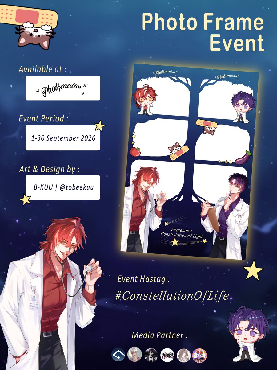 OocSeFurDen's tweet photo. — SEPTEMBER CONSTELLATION OF LIFE: PHOTO FRAME EVENT 🌒⛓️

Capture your precious moments as we celebrate our genmate's birthday!

📍 Photomatics 
🗓️ 1 - 30 September 2026

Don't forget to tag us @starsgivelife and use hastag
#ConstellationOfLife 🌒⛓️ #ArionDay https://t.co/IcWb1stYNA