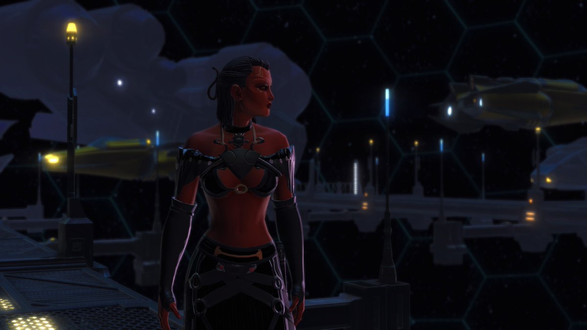 mordorgeist's tweet photo. Another #SWTOR Date Night with Theron? Sure why not, it will help me show off my new Vulcanized #swtorfashion #spacebarbie outfit for Teufel. Wait... is this a Lightside Sith Pureblood who is in love with a former Republic Spy? What in the #StarWars Ret-Con Lore is going on here! https://t.co/Jp3nJwtu5L