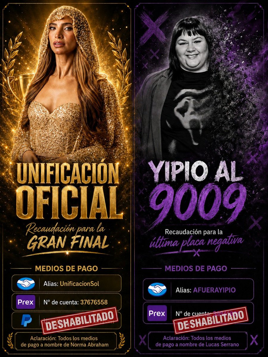 TronkOficial's tweet photo. ‼️MEDIOS DE PAGO SOLANGISTAS

Si pueden votar individualmente a YIPIO AL 9009 mediante https://t.co/Uy4o5Xlclu y comentar sus comprobantes de votos en la dinámica que publicó @cotyverse, mucho mejor.