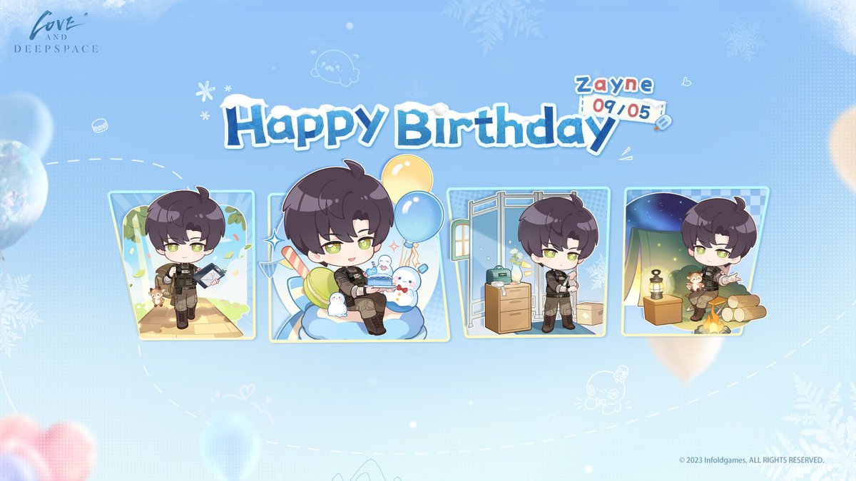 Love_Deepspace's tweet photo. Love and Deepspace | Chibi Wallpaper
A sudden deployment order to Coroe has just arrived—but luckily, it won't make you miss his birthday.
Amid the chaos, being able to stay safely by each other's side feels more precious than ever.

🍰Zayne's Birthday Chibi Wallpapers are now available!
Birthday event is available today! Wallpapers for phone lock screens and PCs are here.

When you want to see him most, he is already waiting at the door with open arms.
Take his hand and celebrate his birthday together.
———
🪐Official Discord: https://t.co/tX7HEyJVKR
🪐Download and Log in Now: https://t.co/JMNSsQ3Rux
#LoveandDeepspace #HBDZayne #Zayne