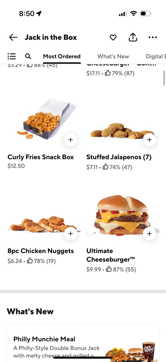 jullssrose's tweet photo. @JackBox kind of rude of yall to not offer a side of curly fries on doordash unless its the big box which no one needs unless you're having a party🙄😒 https://t.co/6l6DVPlL4c