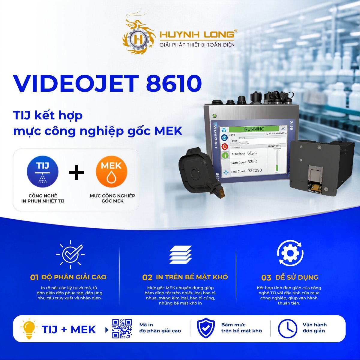 mayinphundate's tweet photo. 𝐕𝐈𝐃𝐄𝐎𝐉𝐄𝐓 𝟖𝟔𝟏𝟎 | TIJ cho bề mặt khó in

Videojet 8610 kết hợp công nghệ in phun nhiệt TIJ với mực dung môi MEK chuyên dụng, in mã độ phân giải cao trên nhiều loại bao bì và bề mặt khó bám mực.

🔰Xem thông tin tại: https://t.co/pv4PDHl9My
#HuynhLong https://t.co/dDEZFOss8p