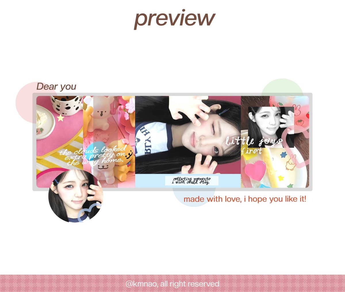 kmnao's tweet photo. help repost, thank you!

halo mentemen! aku bawa layout ready stock; yuha, stella, jiwoo, dan juun. harganya 10k udah free retext. bisa langsung dm aku kalau berminat 🫰

#bealanja https://t.co/W8aLuV4n5h