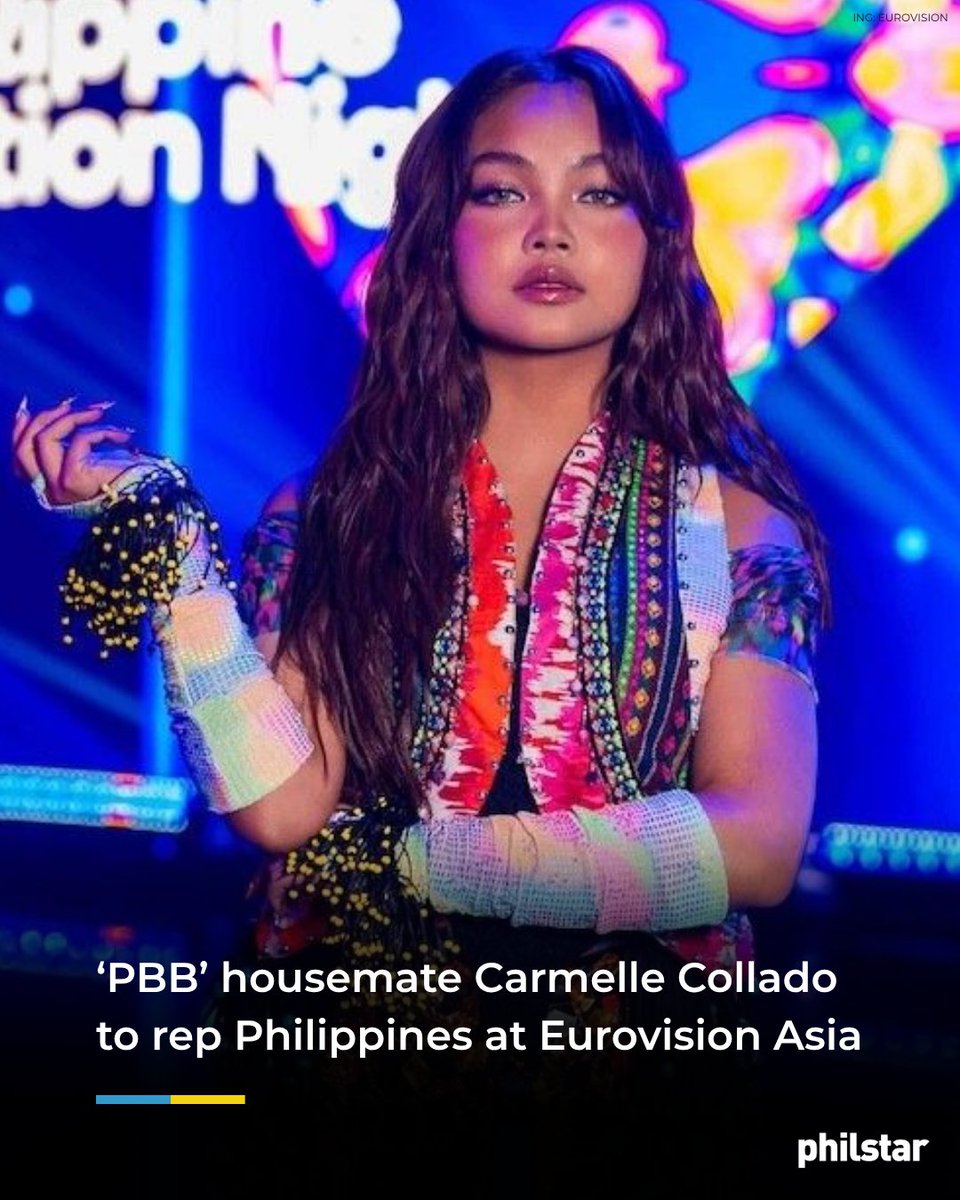 PhilstarNews's tweet photo. CARMELLE WILL RAISE THE FLAG 🇵🇭

Carmelle Collado bested nine other finalists to earn the right to represent the Philippines at the inaugural Eurovision Song Contest Asia.

Read: https://t.co/4JbjQn9U4I https://t.co/VZNxTP44t7