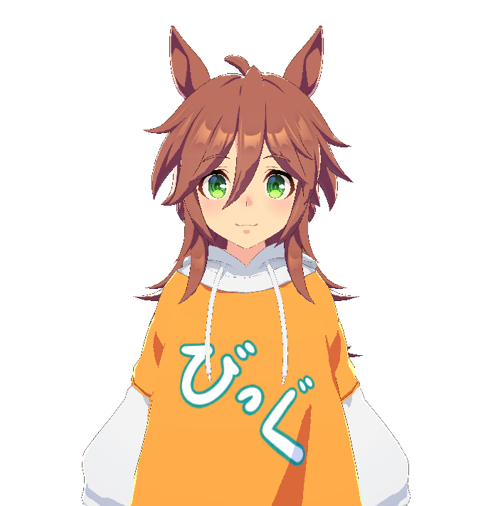feliciteacup's tweet photo. here is samson big without her hat, she also has a cat mouth like doto and vivlos but a bit more subtle. and she has a casual outfit model before even having a racewear model for some reason... https://t.co/qi4wW2q5ZL